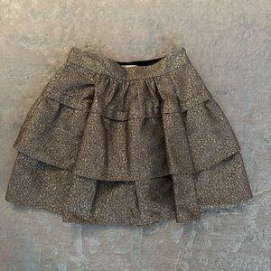 DIANE VON FURSTENBERG Metallic Tiered Skirt
